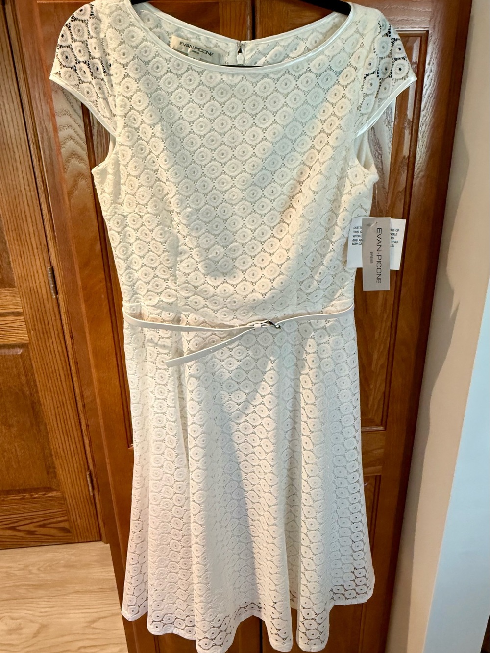 Evan-Picone Lace Dress with Belt
